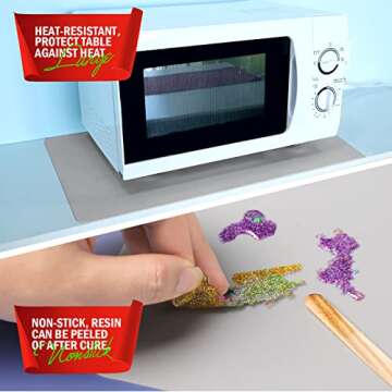 LEOBRO Large Silicone Craft Mat, 23.4" x 15.6" Nonstick Surface