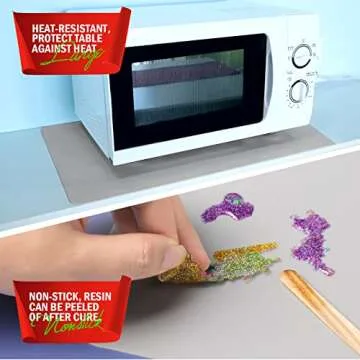 LEOBRO Large Silicone Craft Mat, 23.4" x 15.6" Nonstick Surface