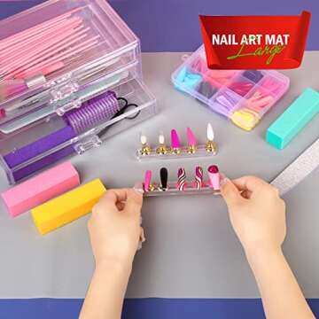 LEOBRO Large Silicone Craft Mat, 23.4" x 15.6" Nonstick Surface