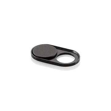 Webcam Cover | Black Metal (5 Pack) Laptop Camera Cover Slide | Protects Computer & Smartphone Camera Against Hackers Swiss Made Webcamera Slider | Web Cam Blocker