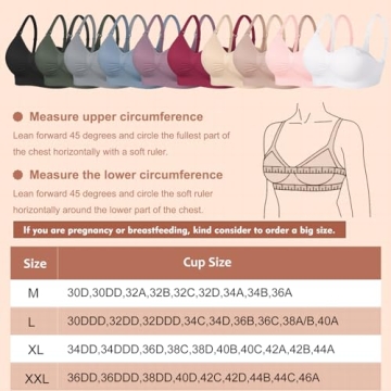 JAMRID 5 Pack Maternity Nursing Bras for Breastfeeding