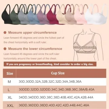 JAMRID 5 Pack Maternity Nursing Bras for Breastfeeding