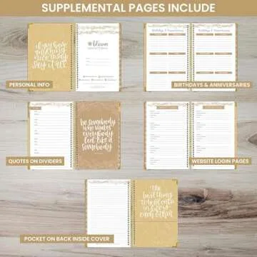 Elegant Address Book with Alphabetical Tabs Organizer