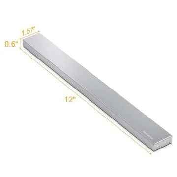 SMART&COOL 12 Inches Self-adhesive Magnetic Knife Holder, Magnetic Knife Strip for Wall Mounting, no Drilling (Stainless Steel-12 in)