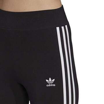 adidas Originals womens Adicolor 3-Stripes Tights Black/White X-Large