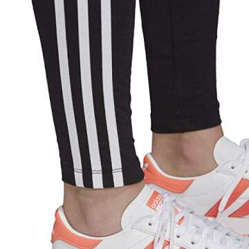 adidas Originals womens Adicolor 3-Stripes Tights Black/White X-Large
