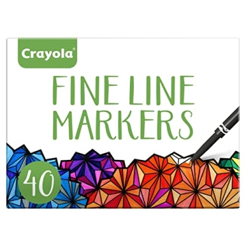 Crayola Fine Line Markers Set of 40 for Adults