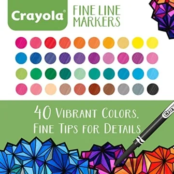 Crayola Fine Line Markers Set of 40 for Adults