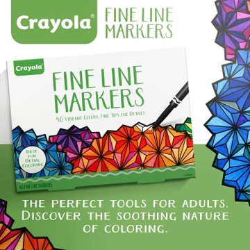 Crayola Fine Line Markers Set of 40 for Adults