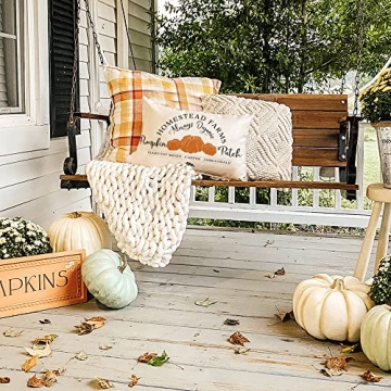 Fall Decor Pillow Cover Pumpkin Patch 12x20 Inch