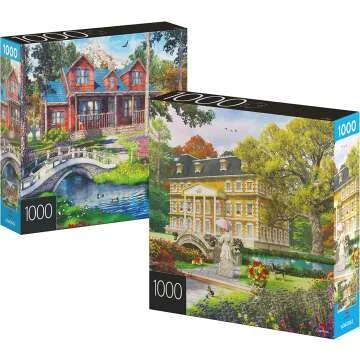 1000 Piece Family Jigsaw Puzzles - 2 Pack