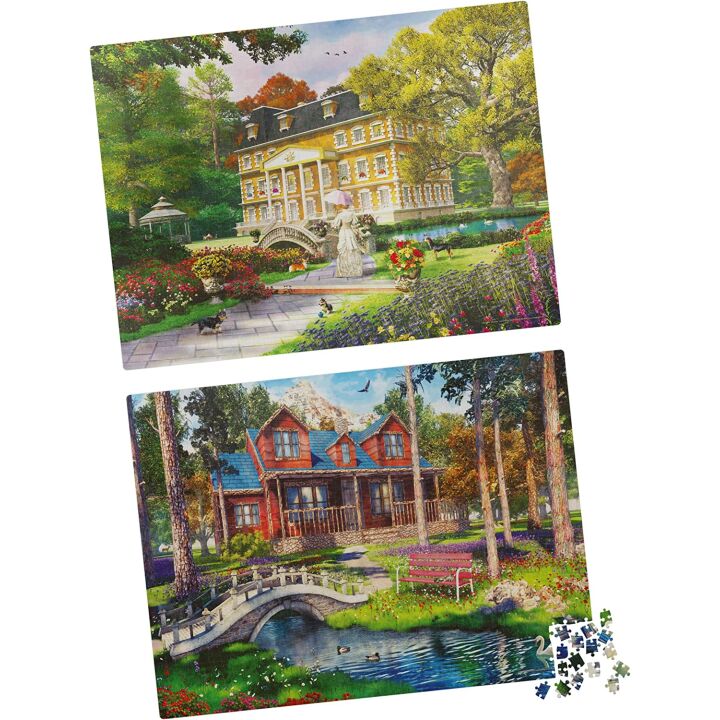 1000 Piece Family Jigsaw Puzzles - 2 Pack