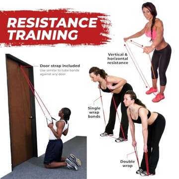 Rubberbanditz Resistance Bands Workout Kit (7 pcs) | Exercise Bands, Door Anchor, Handles, Carry Bag, Straps | Resistance Training, Physical Therapy (5-200lbs) | 1.2 lbs (0.5 kg) Basic Package