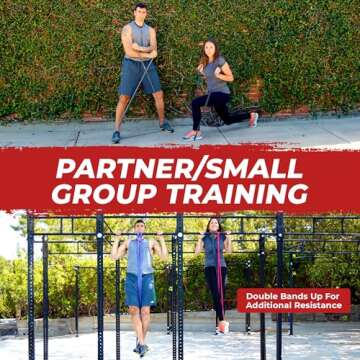 Rubberbanditz Resistance Bands Workout Kit (7 pcs) | Exercise Bands, Door Anchor, Handles, Carry Bag, Straps | Resistance Training, Physical Therapy (5-200lbs) | 1.2 lbs (0.5 kg) Basic Package