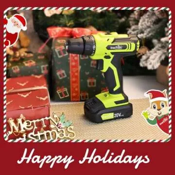 SnapFresh 20V Cordless Drill Set, 3/8" Power Drill with 2 Variable Speed, 21+1 Torque Setting, LED, 43pcs Drill Bits, Impact Driver Kit for Home,DIY-2.0Ah Battery & Fast Charger Included