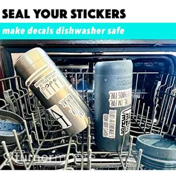 Clear Vinyl Laminate for Stickers, 12" x 15FT Laminate Roll Self-Adhesive for Decals, Stencils, Waterproof, Permanent Clear Adhesive Vinyl Laminate, Glossy Sticker Laminate by Turner Moore Edition