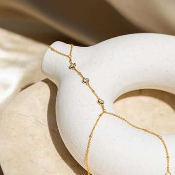 Collner Hand Chain Bracelet for Women in Sterling Silver