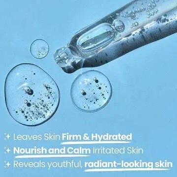 Admire My Skin Organic Polyglutamic Acid Facial Serum - Powerful Hydration & Anti Aging + Hyaluronic Acid + Propolis 1oz