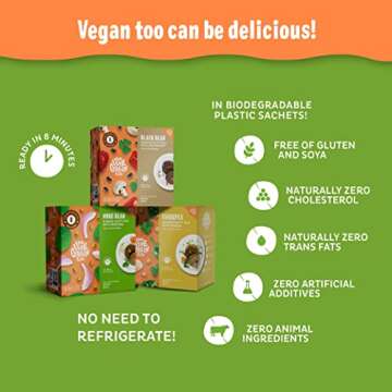 Vegan Black Bean & Mushroom Burger Patties 14 oz - Quick Prep