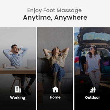 RENPHO Foot Massager Machine with Heat [2025 Upgraded], FSA HSA Eligible Foot Massager, Christmas Gifts for Women Mom Men Dad, 3 Heat Levels, Wireless Control Shiatsu Foot Massager, True Foot Massage