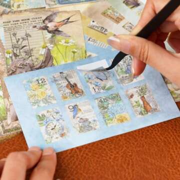 Funto Vintage Scrapbooking Kit - 202 PCS for DIY Crafts