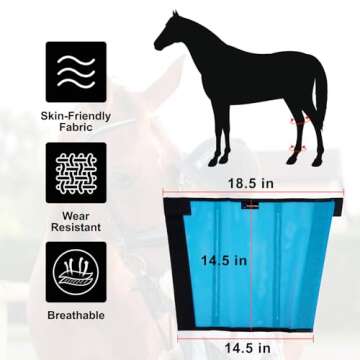 FOXLVDA Horse Fly Boots, Adjustable Fly Boots for Horses Set of 4, Comfortable Horse Leggings, Breathable Plastic Mesh Material, Horse Supplies for Reduces Stress & Leg Fatigue (Deep Purple)