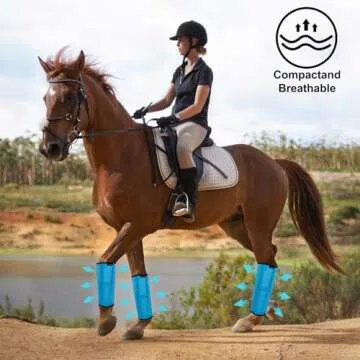 FOXLVDA Horse Fly Boots, Adjustable Fly Boots for Horses Set of 4, Comfortable Horse Leggings, Breathable Plastic Mesh Material, Horse Supplies for Reduces Stress & Leg Fatigue (Deep Purple)