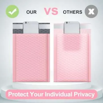 UCGOU Light Pink Bubble Mailers 4x8 for Secure Shipping