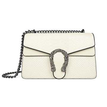 JBB Crossbody Shoulder Purse for Women - Snake Printed Leather Evening Clutch Chain Strap Small Satc...