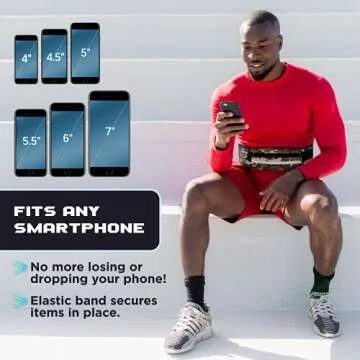 E Tronic Edge Running Belt for Active Lifestyle with Phone Holder