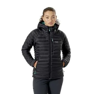 Rab Women's Microlight Alpine 700-Fill Down Hooded Puffer Jacket for Hiking & Skiing