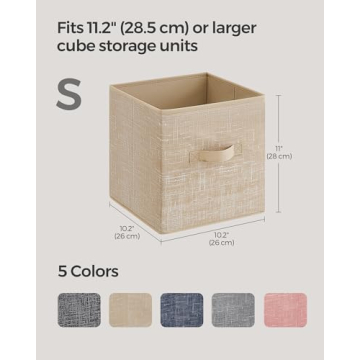 SONGMICS 11-Inch Storage Cubes Set of 8 Durable Bins