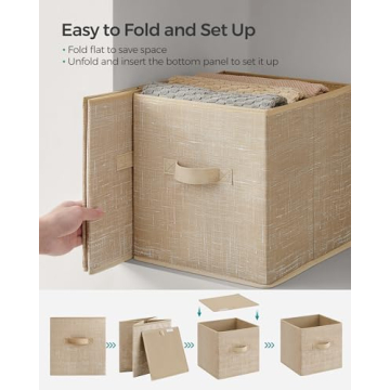 SONGMICS 11-Inch Storage Cubes Set of 8 Durable Bins