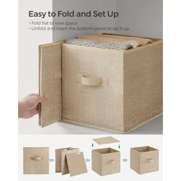 SONGMICS 11-Inch Storage Cubes Set of 8 Durable Bins