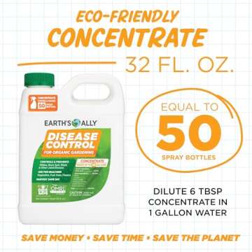 Earth's Ally Disease Control Concentrate for Plants Concentrate 32 oz | Fungicide Treatment for Powd...