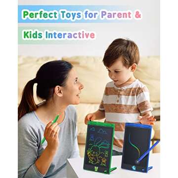 LCD Writing Tablet, 12 Inch Colorful Toddler Doodle Board Reusable Drawing Tablet, Educational and Learning Toy for 3 4 5 6 Years Old Boy and Girls, for Kids Toddlers