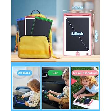 LCD Writing Tablet, 12 Inch Colorful Toddler Doodle Board Reusable Drawing Tablet, Educational and Learning Toy for 3 4 5 6 Years Old Boy and Girls, for Kids Toddlers