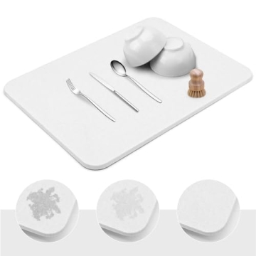 Stylish & Eco-Friendly Diatomaceous Stone Dish Drying Mats for fast absorbing water