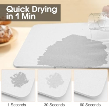 Stylish Diatomaceous Stone Dish Drying Mats for Kitchen