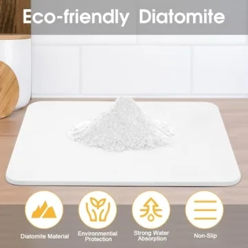 Stylish Diatomaceous Stone Dish Drying Mats for Kitchen