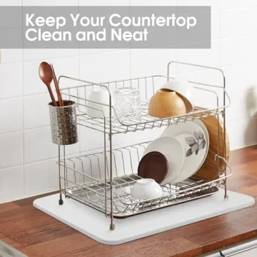 Stylish Diatomaceous Stone Dish Drying Mats for Kitchen