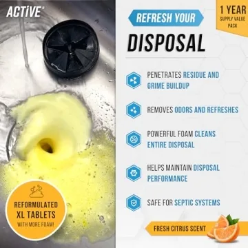 Fresh Citrus Garbage Disposal Cleaner Tablets - 1 Year Supply
