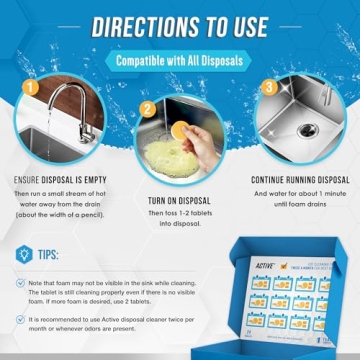 Fresh Citrus Garbage Disposal Cleaner Tablets - 1 Year Supply