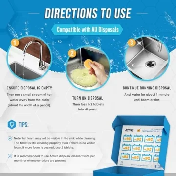 Fresh Citrus Garbage Disposal Cleaner Tablets - 1 Year Supply