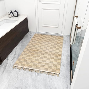 Stylish 3x5 Ft Handmade Jute Rug for Versatile Home Use