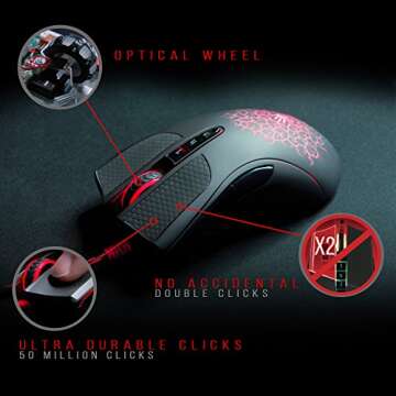 BLOODY AL90 Optical Gaming Mouse - Programmable & Ergonomic