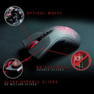 BLOODY AL90 Optical Gaming Mouse - Programmable & Ergonomic