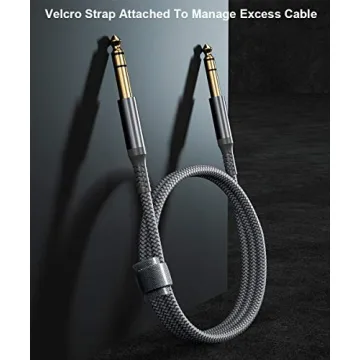 Elebase 10ft TRS Instrument Cable - 2 Pack for Guitar