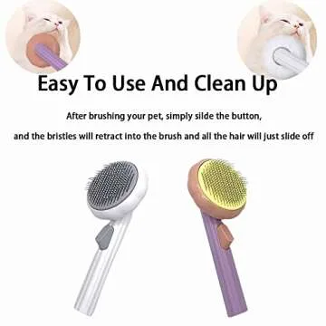 ZALER Self-Cleaning Pet Brush for Dogs and Cats