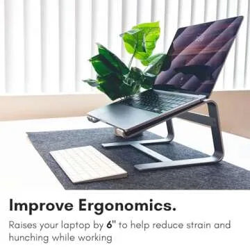 Premium Aluminum Macally Laptop Stand for Any Device